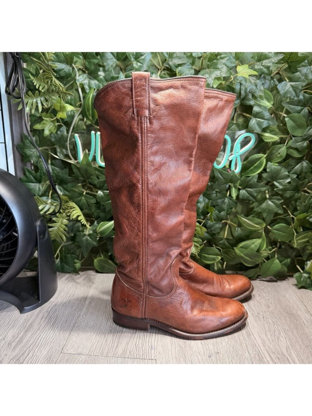 Vintage FRYE Boots 7 Dorado Brown Leather Riding Boots Mahogany Tall